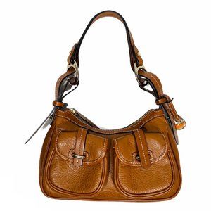 Dooney & Burke Leather Double Pocket Hobo Purse